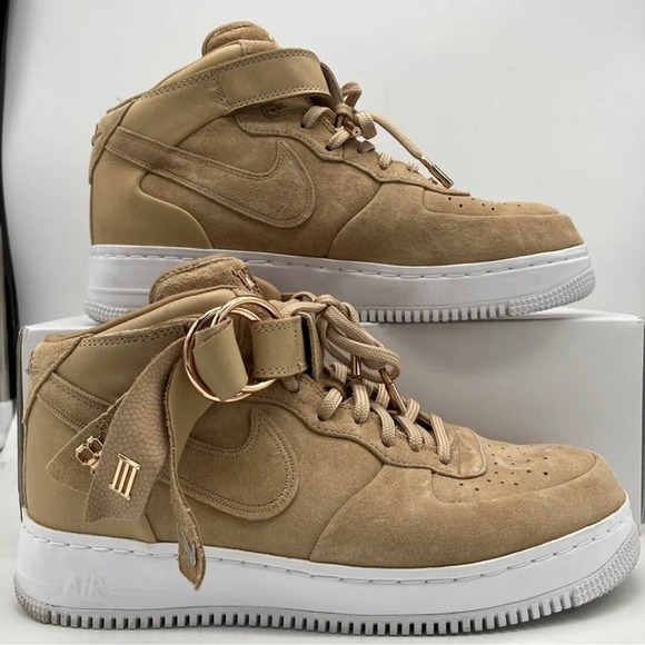 Nike Air Force 1 Mid Comfort Victor Cruz Vachetta Tan Mens Size 9.5 / Womens 7.5 - Picture 2 of 4